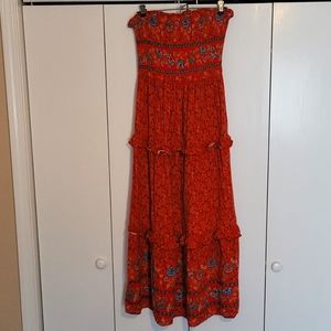 Red Smocked Sun Dress
